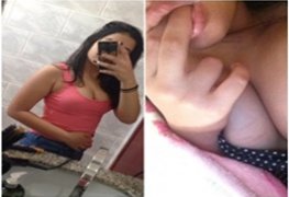 Adriana novinha peituda cheia de tesão caiu peladinha na net