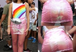 Bruna Marquezine mostrando a bunda em bloco de carnaval