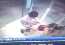 Casal chegou da balada e ja foi metendo logo no elevador do predio