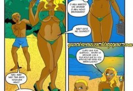 Curtindo a praia com a mamãe