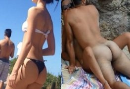 Flagra casal amador metendo gostoso na praia caiu na net