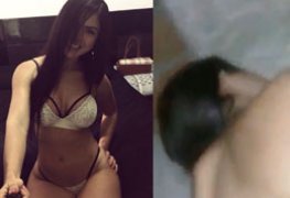 Gata do instagram dando cuzinho de quatro para primo