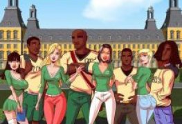 Grandes picas negras nas estudantes