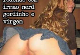 Irma mais velha putinha fodendo com o irmão nerd gordo e virgem