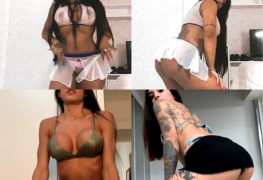 Leila Dantas miss bumbum pagando peitinho em live do insta