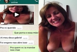 Mãe gostosa manda vídeo erótico pro filho por engano