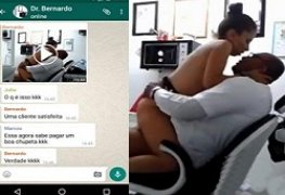 Morena deu a buceta pro dentista e caiu no whats