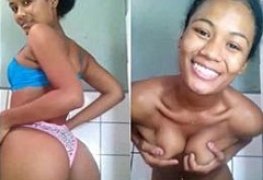 Moreninha da bunda grande caiu no zap se exibindo peladinha