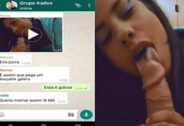 Moreninha dando aula de boquete no whatsapp