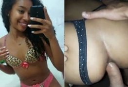 Mulata gemendo muito liberando seu cuzinho de quatro pro seu namorado
