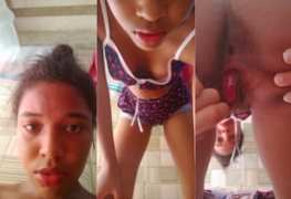 Novinha Baixa Renda de Baby Doll Ovulando Com a Cremosinha Saindo Lubrificante