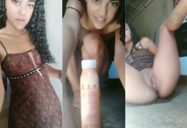 Novinha Baixa Renda Esperou o Irmão ir Para Escola Para Gozar no Creme de Cabelo