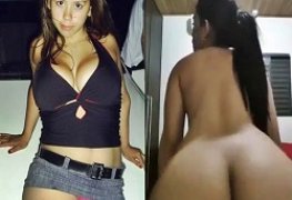 Novinha da bunda grande tirou a saia e dançou peladinha