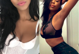 Novinha morena suruba com duas rolas grandes ao mesmo tempo