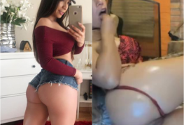 Novinha rabuda metendo um consolo na becetinha na frente webcam