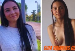 O cara gozou muito e ela engoliu tudão