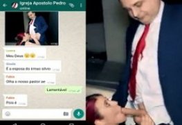 Pastor ganhando boquete da fiel no estacionamento