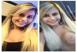 Rafaella loira maravilhosa se mostrando pelada