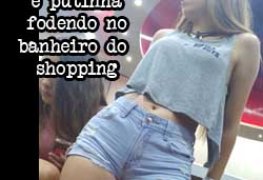 Rebeca novinha e muito putinha fodendo no banheiro do Shopping