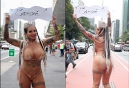 Sabrina Boing Boing peladona na Av. Paulista