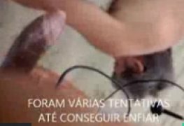 Tentou varias vezes ate conseguir atolar tudo