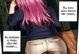 Tirando o atraso da dona de casa...