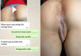 Traindo o marido e mostrando o cu e a buceta toda gozada