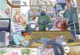 Uma cena comum no quarto de Otaku