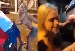 Vadia chupando os cara na rua mais de 10 na fila